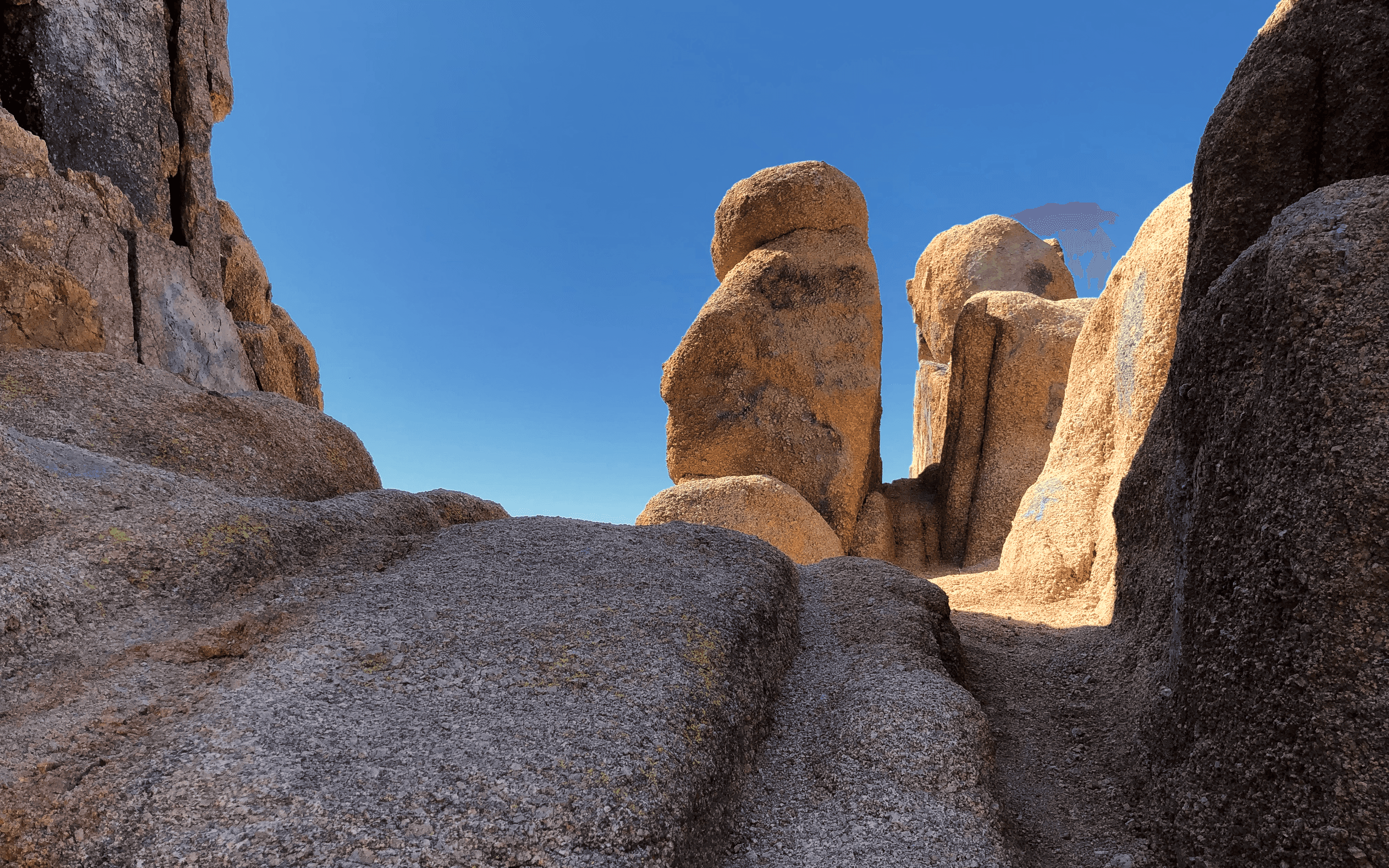 Granite Arrangement Against Azure